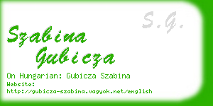 szabina gubicza business card